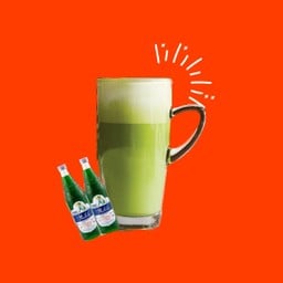 นมสดเขียวร้อน