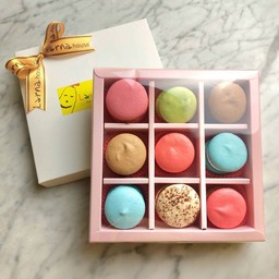 Macaron mix flavours 9 pieces