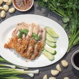 ข้าวมันไก่ต้ม+ไก่ทอด