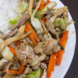 ข้าวราดผัดผักรวม