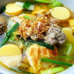 แกงจืดเต้าหู้ + ไข่น้ำหมูสับ