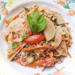 ยำวุ้นเส้นหมูสับหมูยอ