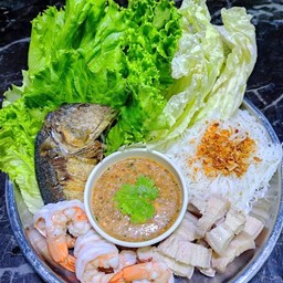 เมี่ยงปลาทู+กุ้ง+หมูสามชั้น (เล็ก)