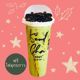 ชาเขียวยีราฟ ฟรีไข่มุกบราวชูก้า