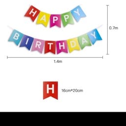 ป้าย กระดาษ วันเกิด หลายสี