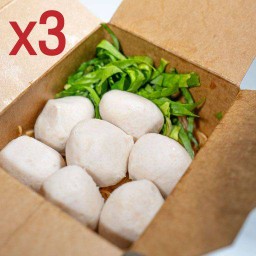 X3 หมี่คลุกลูกชิ้นหมูล้วน