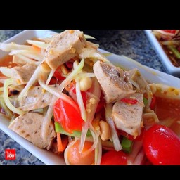 ตำไทยใส่หมูยอ