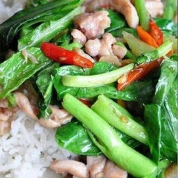 ผัดคะน้าไก่