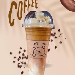 นมหมีปั่นกาแฟสด
