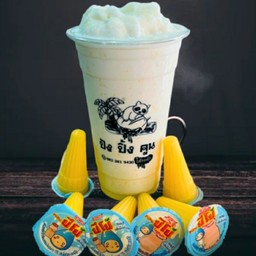 นมสดปั่นปีโป้รสโยเกริส์