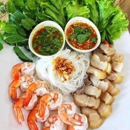 เมี่ยงหมูสามชั้นต้ม+กุ้ง