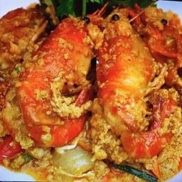 F08-กุ้งผัดผงกะหรี่