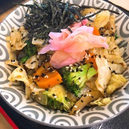 ข้าวหน้าผักรวม