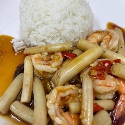 ข้าวราดผัดไหลบัว