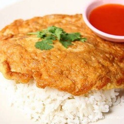 ไข่เจียว   ราดข้าว