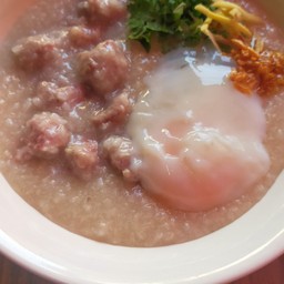 โจ๊กหมู + ไข่ออนเซน