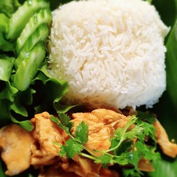 ข้าวไก่กระเทียม