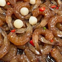 เซ็ตกุ้งดองโชยุ พร้อมข้าวญี่ปุ่น สาหร่าย
