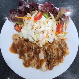 สเต็ก - ไก่อบ ราซอส  สไปซี่มาโย พรีเมี่ยม  - ขายดี ( เมนูแนะนำ )