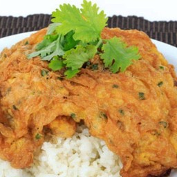 ไข่เจียวหมูสับ  ราดข้าว