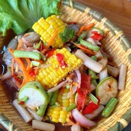 ตำกุ้งสด