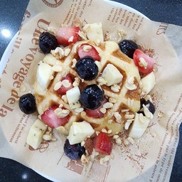 1 ชิ้น วาฟเฟิล - ผลไม้รวม พรีเมี่ยม หอม อร่อย ขายดี ( แนะนำ )