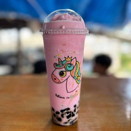 นมชมพูนมสดปั่น