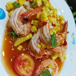 ตำไทยข้าวโพดกุ้งสุก