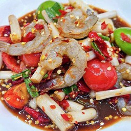 ตำไหลบัว กุ้งสด