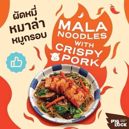 ผัดหมี่หมาล่าหมูกรอบ