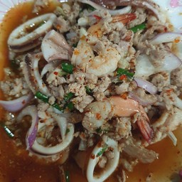 ลาบหมูสับ+กุ้ง+หมึก