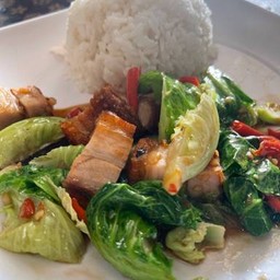 ข้าวราดผัดแขนง