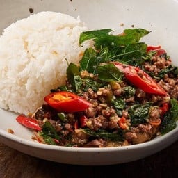 ข้าวกะเพราเนื้อวากิว