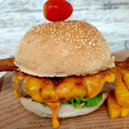 เบอร์เกอร์หมู 1 ชั้น