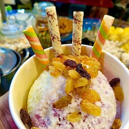 โอโจ้ ลูกเกด หนมปัง เฉาก๊วย( น้ำสัปรด+องุ่น)