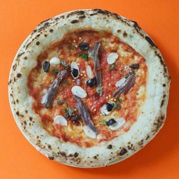 Anchovy, Crispy Garlic Pizza