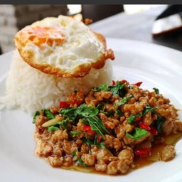 ข้าวกระเพราหมูสับ+ไข่ดาว