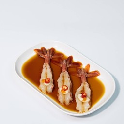 กุ้งอาเจนติน่าดองพร้อมข้าวสาหร่าย