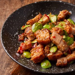 สะตอผัดหมูกรอบกะปิ