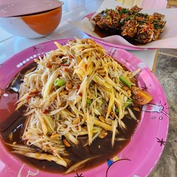 ส้มตำโคราช + หมูยอ (ใส่เส้นขนมจีน)