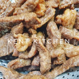 เนื้อแดดเดียวทอด 250g +น้ำจิ้มแจ่ว