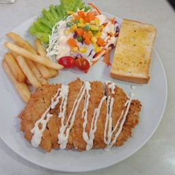 สเต็กไก่กรอบ