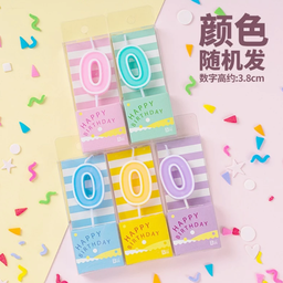 เทียนเลข 0 สีพาส