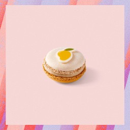 Mango Sticky Rice Macaron
