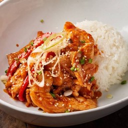 ข้าวหมูผัดซอสเกาหลี