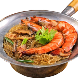 Shrimp potted with vermicilli (กุ้งอบวุ้นเส้น)