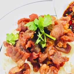 หมูนำ้ปลานำ้จิ้มแจ่ม กับข้าว