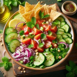 ฟัตตูช สลัด (อาระบิก สลัด) Fattoush Salad