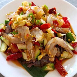 ตำแตงปลาร้ากุ้งสด