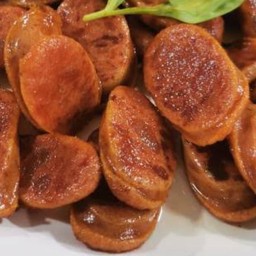 ข้าวกุนเชียงทอดหั่นเป็นชิ้น+ไข่ดาว+น้ำจิ้มแจ่ว